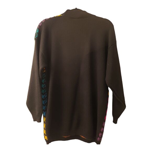 AMERICAN PRIDE Vintage Rainbow Houndstooth 80s Sweater Large *no size tag* - Picture 4 of 6